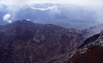 Vulkan Tujuh vom Kerinci-Gipfel aus