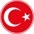 Kreisförmiges Emblem als Abzeichen von den nationalen Sport-Teams sowie für andere semi-offizielle Zwecke