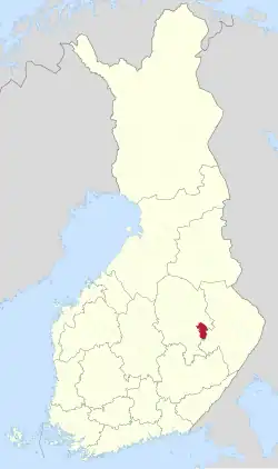 Lage von Tuusniemi in Finnland