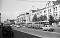 Vierachsiger Gelenkwagen mit Doppelachse im Nachläufer, aufgenommen 1966 in Moskau
