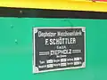 Typenschild an der Lok