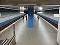 Blick auf die Bahnsteigebene vor der Sanierung
