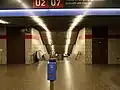 Abgang von der Verteilerebene zur Bahnsteigebene