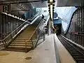 Gläserne Kuppel über dem Bahnsteig