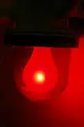Rotes Alarmlicht auf der USS Intrepid