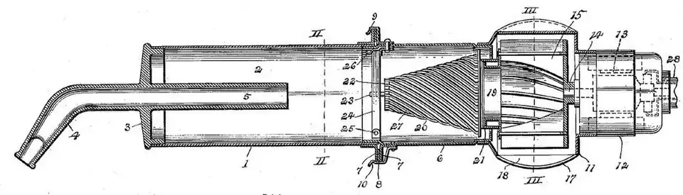 Separator ohne Wasser, patentiert 1922[17]