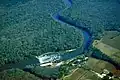 Lock and Dam No. 1 des Cape Fear Rivers im Bladen County