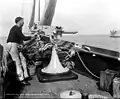 Pom-Pom auf dem Kanonenboot Vixen