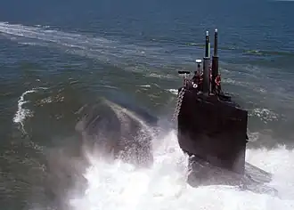 USS Albany in der Chesapeake Bay