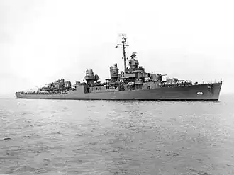 USS Bennett vor der Naval Yard Boston 1943