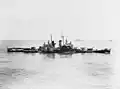 Houston tief im Wasser liegend am 17. Oktober 1944