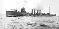 USS Trippe mit vier Schornsteinen