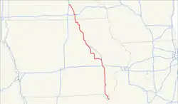 Karte des U.S. Highways 218