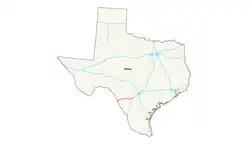 Karte des U.S. Highways 57