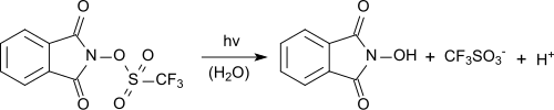 UV-Reaktion mit NHPI-triflat