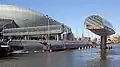 U 2540 Wilhelm Bauer bei der Verholung nach Werftaufenthalt unter der Gläsernen Drehbrücke im Alten Hafen (2021)