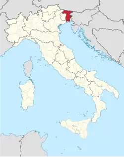 Lage innerhalb Italiens