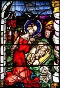 Detail aus dem Anna-Marien-Fenster im Ulmer Münster: „Geburt Jesu“