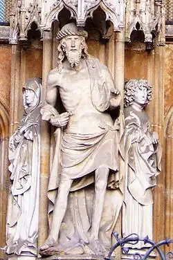 Skulptur am Hauptportal des Ulmer Münsters (Hans Multscher)
