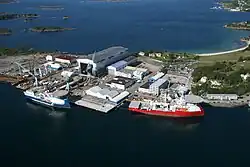 Foto einer Werft