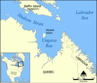 Karte der Ungava Bay