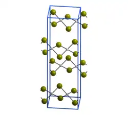 Elementarzelle von Palladium(II)-bromid