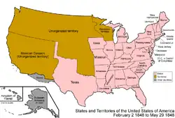 Vereinigte Staaten nach dem Vertrag von Guadalupe Hidalgo