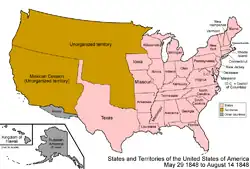 Vereinigte Staaten nach der Aufnahme von Wisconsin