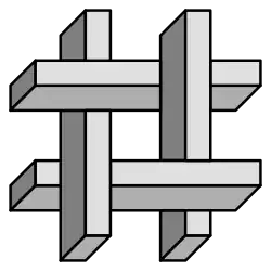 Unmögliche orthogonale Balken
