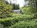 Kochsfelder Bach, Teich und Nebengebäude der Liesenbacher Mühle