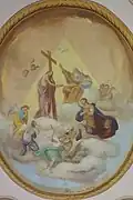 Deckenfresko im Langhaus, Glorifizierung des hl. Georg