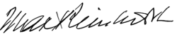 Unterschrift Max Reinhardt
