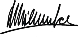 Unterschrift Willy Millowitsch deutscher Schauspieler