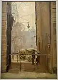 Looking through Strand Lane from Hereford Street, Christchurch (1921)