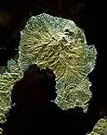 Radartopographie des Vulkans Unzen