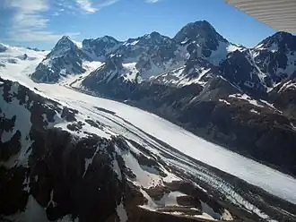 mittig Mount Hamilton, rechts daneben Malte Brun (höchster Gipfel)