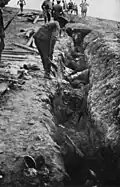 Ein russischer Graben in Usdau der vom Grenadier-Regiment „Kronprinz“ (1. Ostpreußisches) Nr.&nbsp;1 gestürmt wurde.