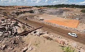 Baustelle der Santo-Antônio-Talsperre (2009)