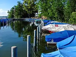 Schiffssteg in Niederuster am Greifensee