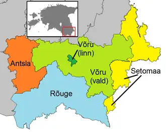 Gemeinden des Kreises Võru