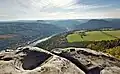 Aussicht vom Lilienstein in Richtung Süden