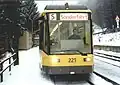 Wagen 221 in ursprünglicher Lackierung und alter Frontschürze im Jahr 1998