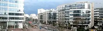 Sicht von Issy-les-Moulineaux zum Bahnhof der RER-Linie C