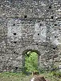 Mauer mit Verputzresten