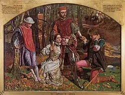 William Holman Hunt: Two Gentlemen of Verona, Valentine Rescuing Sylvia From Proteus, 1850 oder 1851