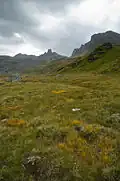 Blick vom Val de Réchy auf den Berg La Maya.