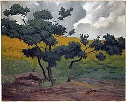 Paysage composé sous-bois, 1918