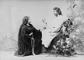 Ernest van Dyck und Amalia Materna als „Parsifal“ und „Kundry“ in Bayreuth 1889.