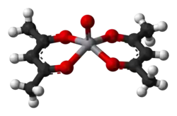 Strukturformel von Vanadylacetylacetonat