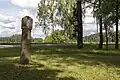 Werstsäule bei Vandzene (Lettland)